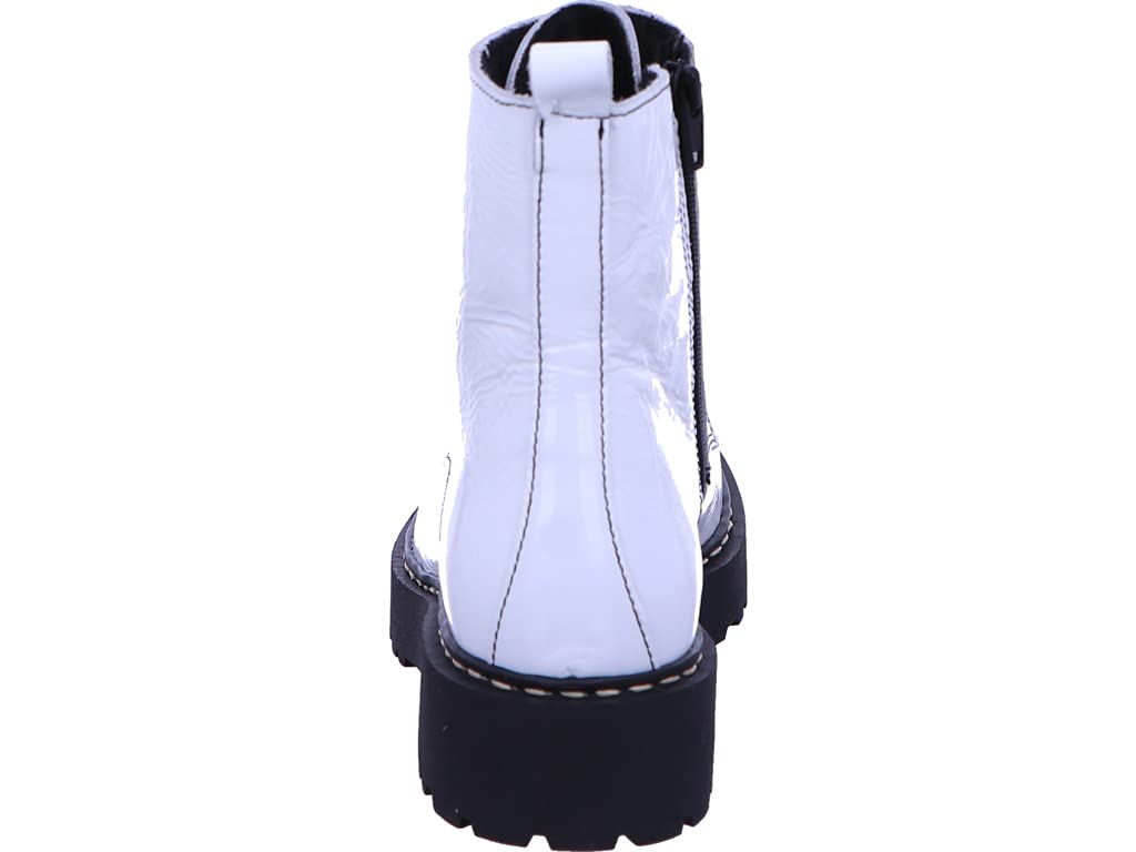 Schnürboot Schnürung Boots Damen Weiß Neu Größe 40 EU Weiß (weiß)