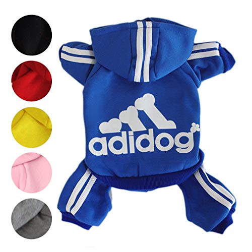 Zoyee Pet Clothes for Small Dogs Cats Puppy Hoodies Winter Sweetshirt Dog Outfits,Blue XL