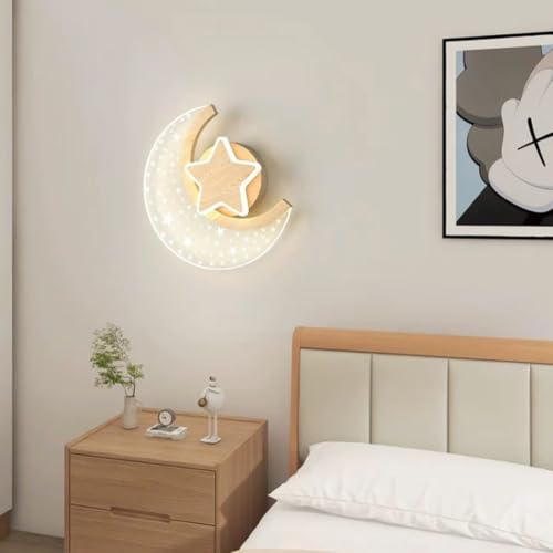 Lámpara de pared infantil de madera con LED de 10W regulable para interiores 3
