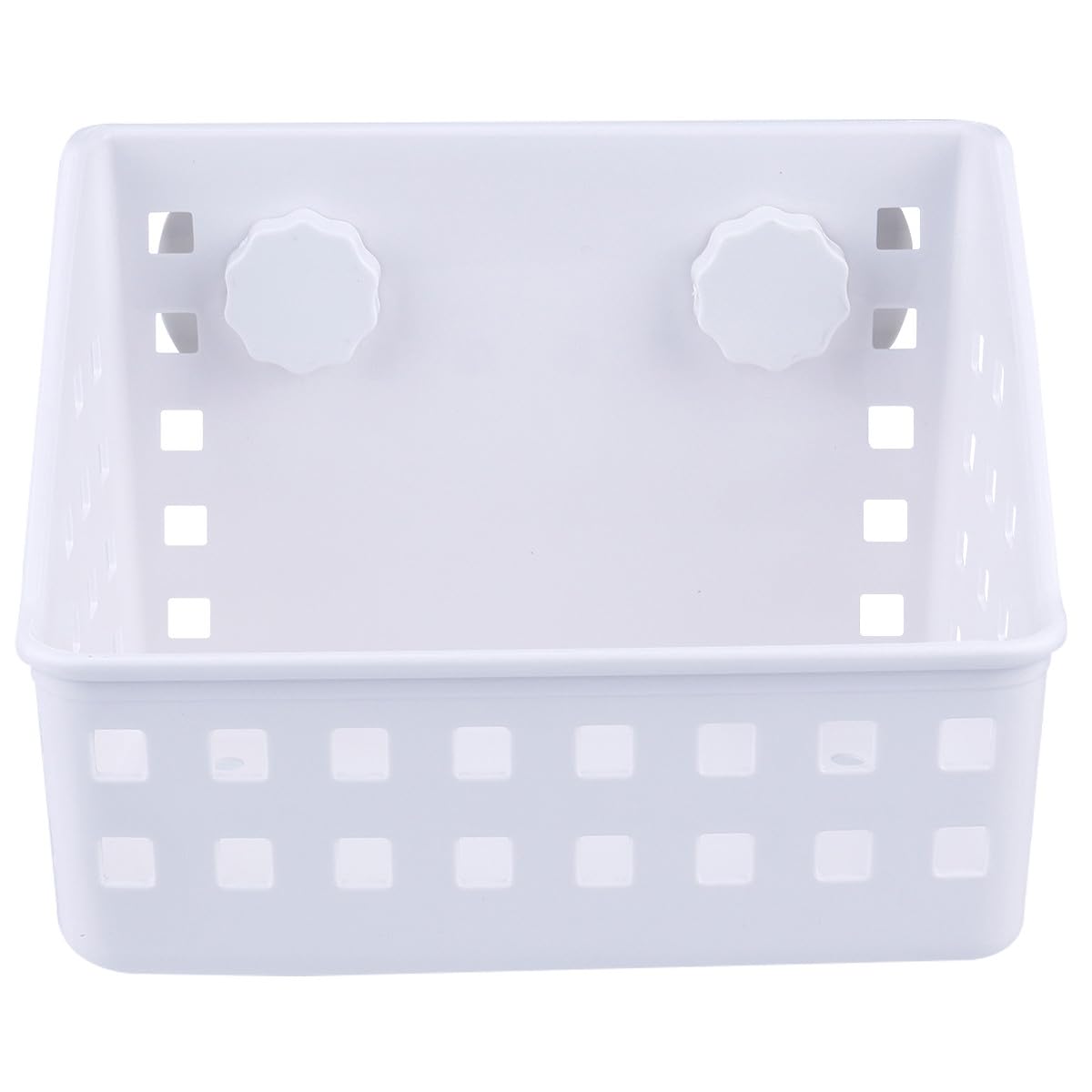 Healifty White Plastic Guinea Pig Feeder and Rabbit Manger Rack with Convenient Suction Cup Design to Avoid Bites, for Small Animals Pet Feeding