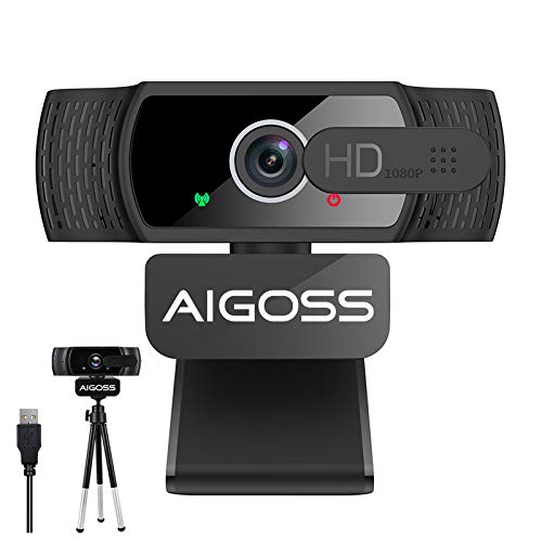 Ya en mundofriki.es: Aigoss Webcam Full HD 1080P con Micrófono Estéreo Cámara Web USB 2.0 para Videollamadas Panorámicas y Grabación Compatible con Windows, Mac y Android