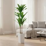Virimolo Künstliche Pflanzen Mit Blumentopf, 147cm - Dekorative Bodenpflanze Für Wohnzimmer, Büro, Eingangsbereich, Außen & Haustür - Kunstpflanzen Deko