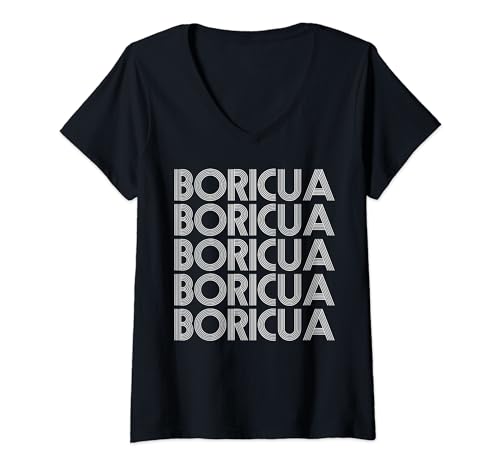 Mujer Boricua Puerto Rico Proud Latina Hispanic Heritage Month Camiseta Cuello V