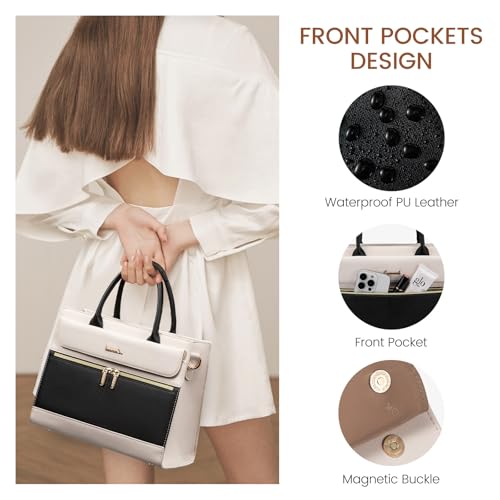 Image of LOVEVOOK Purses and Handbags for Women,Leather Shoulder Bag Black Purse Tote,Satchel Crossbody Bags Top Handle for Ladies
