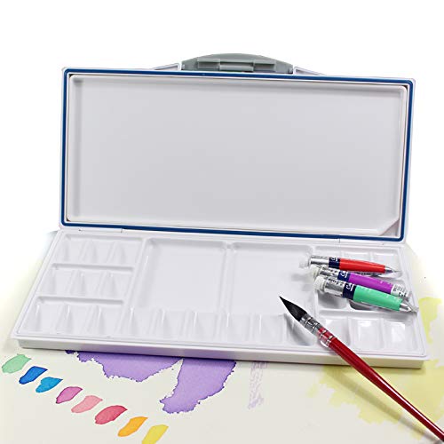 palette de peinture Boîte de boîtes de peinture de Palette d'aquarelle vide de haute qualité pour des fournitures de Palette de peinture d'art professionnel hydratant acrylique ( Color : 18 pans blue