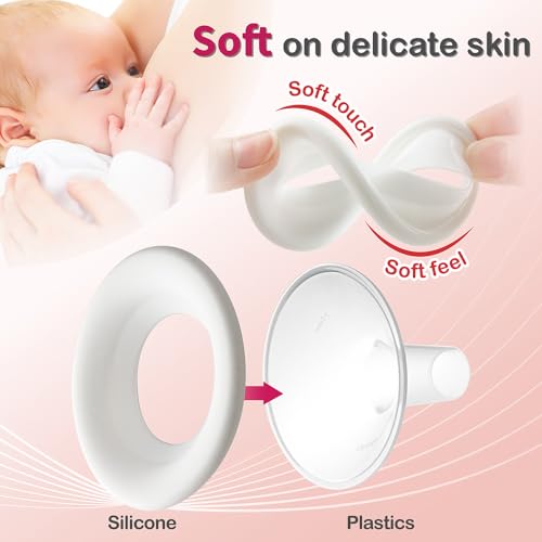 Image of Nenesupply SoftFit 21mm Breastshields Compatible with Breastpump Not Original Pump Parts. Replace Personalfit Breastshield Work with Pump in Style Maxflow Symphony Harmony Pump Parts 21mm Soft Flange