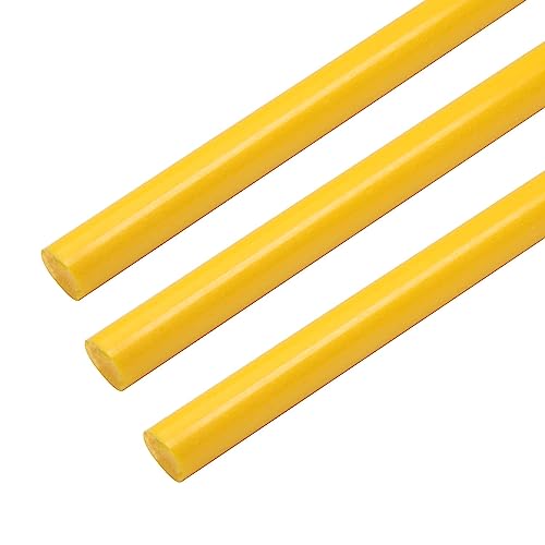 HDPE plaststav akrylstång DIY Acetal Copolymer Rod Gul 3st Diameter 10mm POM Material Längd 100cm Bearbetning