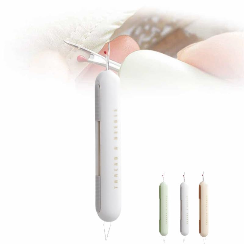 2024 Upgrade 2 in 1 Needle Threaders Seam Rippers for Sewing,Needle Threader Seam Ripper,Needle Threading and Seam Kit Seam Ripper Tool for Elderly and Sewing Enthusiasts（Grey）