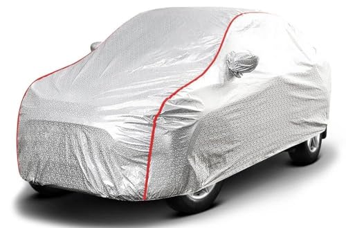 Image of PROTEGO All Weather Protection Car Cover for Ameo | Anti Dust, 100% Waterproof, Custom Fit, Multi-Layered, Elastic Grip, Buckle Hook with Mirror & Antenna Pocket | (Silver)