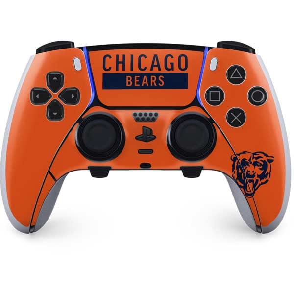 Skinit Decal Gaming Skin Compatible with PS5 DualSense Edge Pro Controller - Officially Licensed NFL Chicago Bears Orange Performance Series Design