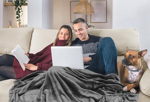 Image of Utopia Bedding Fleece Blanket Full Size Grey (90x84 Inches) Ultra Soft Warm Lightweight Microfiber Breathable Anti-Static Cozy Bed Blanket, All-Season Home Decor Gift for Women and Men