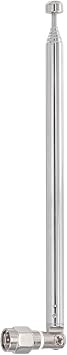 Bingfu 6-Sect SMA Male Telescopic Antenna (2-Pack) Compatible with RTL-SDR Blog V3, HackRF One, Nooelec RTL-SDR v5 Radio Communication Antenna