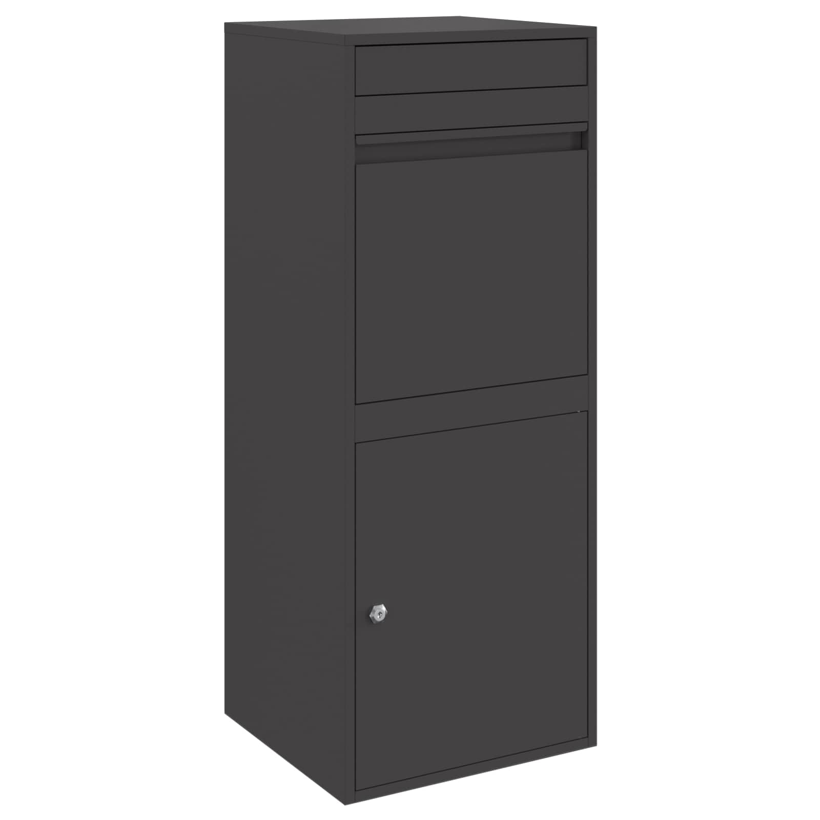 vidaxl boîte depôt colis acier noir