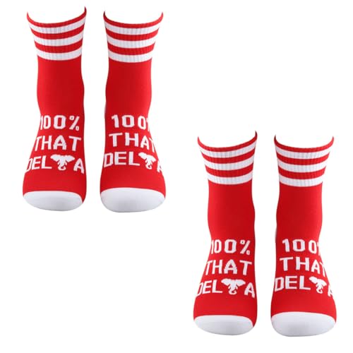 JXGZSO Sorority Socks 100% That Socks Sorority Sister Gift Sorority Gift Black/Red Socks