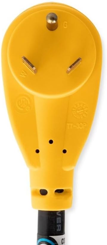 RV PowerGrip Electric Adapter, 30A Male to 50A Female, 18-In.