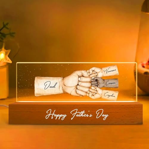 Lámpara de Mesa LED Acrílica Personalizada para Papá miniatura 1