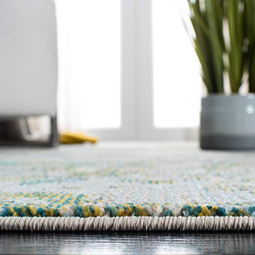 Tapete decorativo SAFAVIEH 228.6x160 cm verde y azul miniatura 4