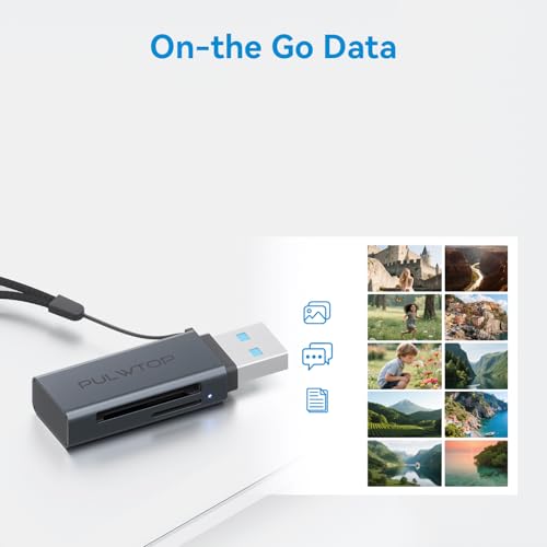 Image of SD Card Reader, High-Speed USB C to Micro SD Card Adapter USB 3.0 Dual Slots, Memory Card Reader for SD /Micro SD /SDHC /SDXC /MMC, Compatible with MacBook Pro /Air, Chromebook, Android (48G)
