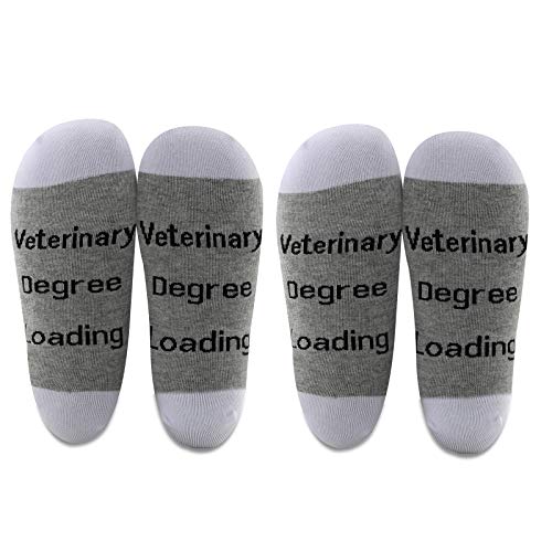 LEVLO Funny Veterinary Students Gift for her Veterinary Degree Loading Socks for College Senior Graduate Gifts