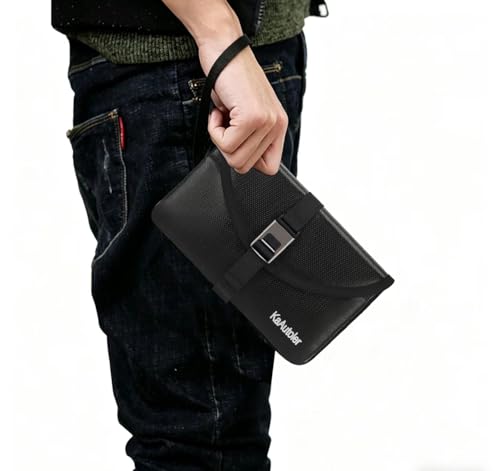 Small Fireproof Bag，8.5”x 5.2” Fireproof Money Bag for Cash, Valuables, Passport, Currency & Keys (Black) by KaAutoler - Used condition - Image 2
