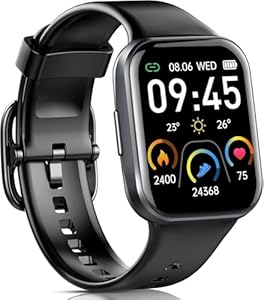 Smart Watch for Men Women, 1.69" HD Touch Screen Answer/Make Calls, Fitness Watch with 25 Sports Modes, Smartwatch Heart Rate/Sleep Monitor/Pedometer, IP68 Waterproof Fitness Tracker for iOS Android.