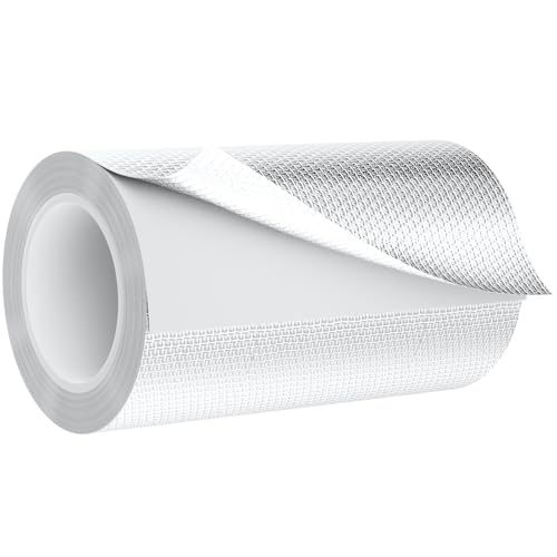 AIYUNNI Fiberglass Aluminum Foil Tape 6 Inch x 66 Feet (5.9mil) – Heavy Duty HVAC Metal Tape,High Temp Waterproof Insulation Adhesive for Ductwork, Furnace, Dryer Vent, AC, Pipe Sealing & Repair