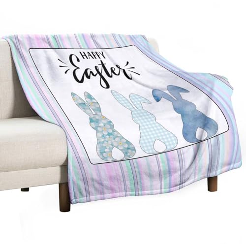 Couverture douce lapin de Pâques plaid chaud pour canapé et lit - 2