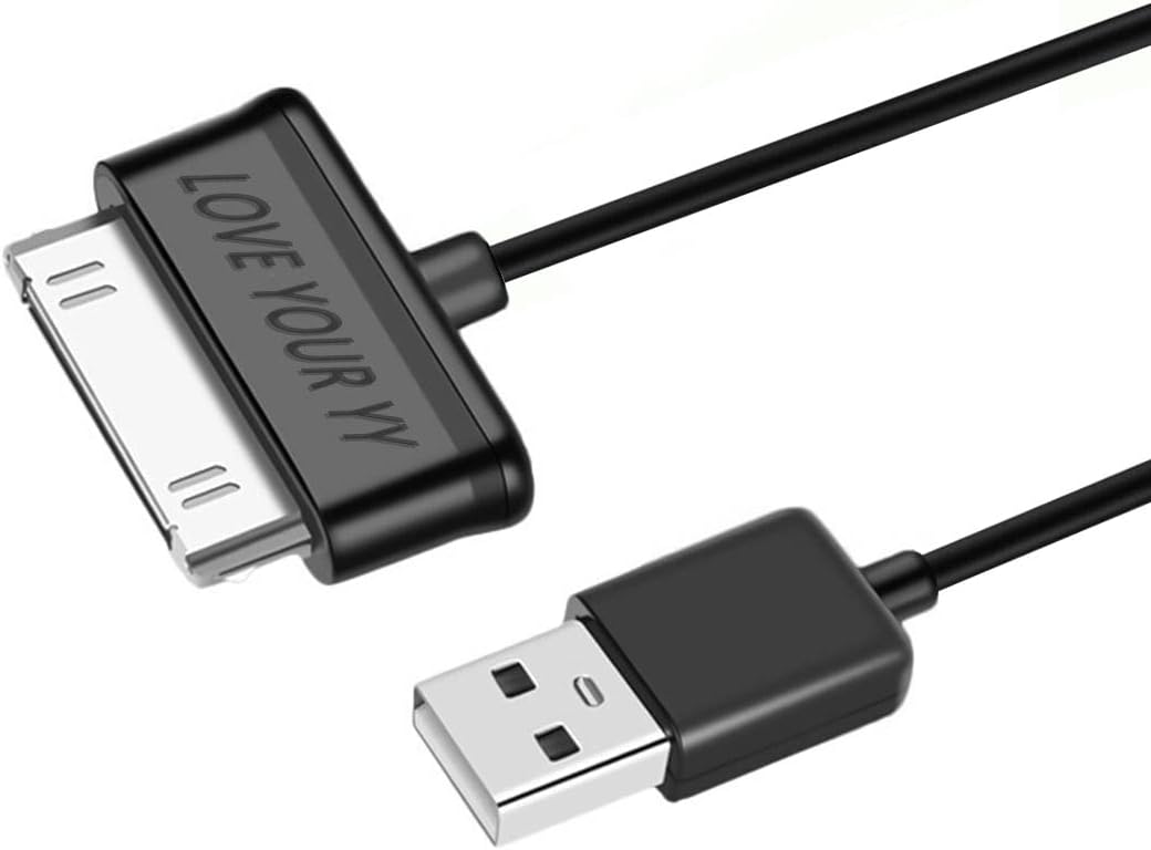 Charging Sync Data Charger Cable Cord-30-Pin Compatible for Old Samsung Galaxy tab 2 10.1 8.9 7.7 7.0 Plus inch N8000/N8013/SGH-I497, GT-P5113, GT-P7510 Tablet (Black)
