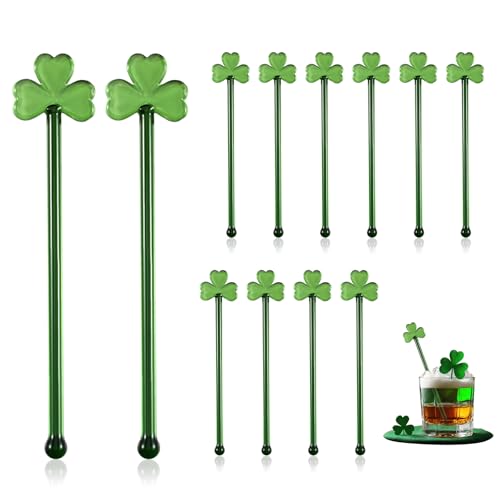 Qinyoung 12 Pcs St. Patrick's Day Glass Drink...