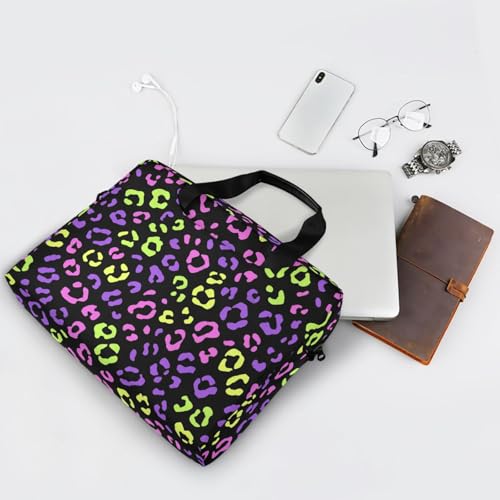 Funda para laptop 15.6 pulgadas con asa y correa morado neón miniatura 7