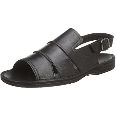 Sioux Herren Venezuela Sandalen, Schwarz Schwarz Cover