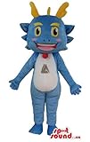 SPOTSOUND Devil Blue Dragon Mascot Canada Costume Cartoon Character Fancy Dress