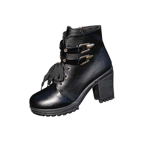 Bottines courtes pour femme à fermeture éclair latérale pour enfilage facile
