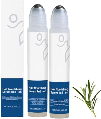 2025 NEW 2 PC Rosemary Hair Serum Roll-On – Nourishing Scalp Care for Fuller, Healthier-Looking Hair – Supports Stronger Strands & Hair Density – For All Hair Types – 25ml