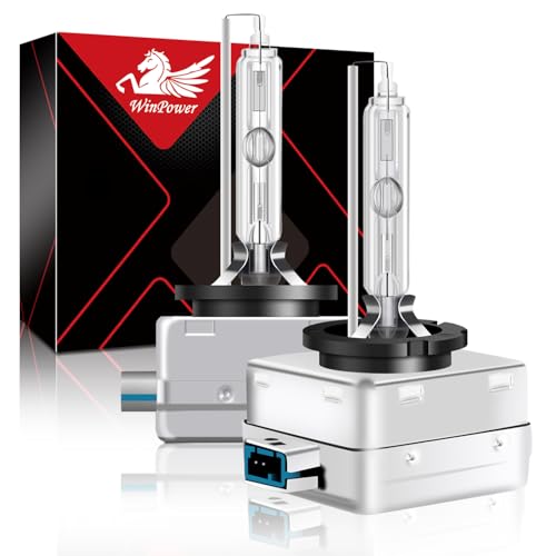 WinPower D8S Bombilla Xenon 35W Xenón Para Coche 6000K Blanco Frío Luces Lampara Descarga 12V HID Kit de Conversión, 2 Lamparas