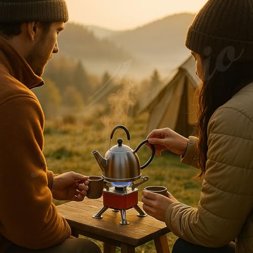 Image of Signamio Camping Gas Stove - Mini Gas Stove, Portable Gas Stove for Outdoor Adventures - Compact, Lightweight Design for Easy Transport and Quick Setup While Travelling