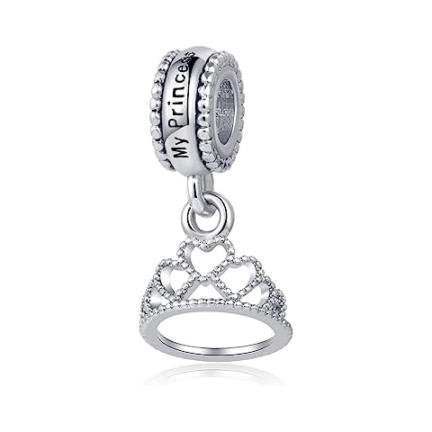 Chili Jewelry My Princess Crown Charm for Daughter Girlfriend Her Compatible With Pandora Charms Bracelets Cover