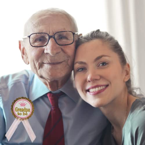 Grandpa to be Pin Princess Baby Shower Pin Sprinkle Pink & Gold, It's a Girl Ballerina Queen2