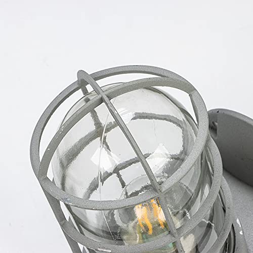 Applique de prestige extérieure E27 design intemporel en verre clair - Paire - 6