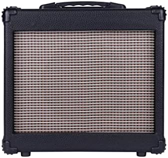 Leo Jaymz 20W Electric Guitar Amplifier -8" Speaker Clean and Distortion Channel - 3 Band Equalization and CD Line Input - Recording Studio, Practice Room, Small Courtyard (8" Black)