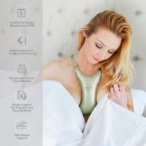 Image of Intimia Breast Pillow Chest Wrinkles Prevention and Breast Support (Sage Green)