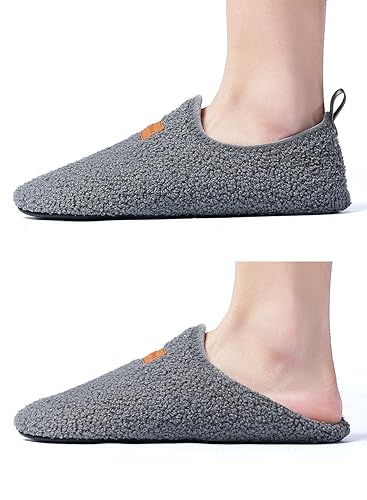 Image of QZKDM Lightweight Slip on Grip Indoor House Slippers Barefoot Non Slip Home Exercise Yoga Shoes for Men Women