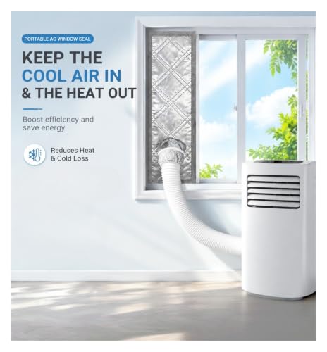 Sello de ventana de CA portátil acolchado y kit de paño de ventilación 25*180 cm 4