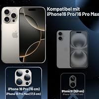 JETech Kameraschutz Schutzfolie für iPhone 16 Pro/16 Pro Max, Titan Natur – Ansicht 2