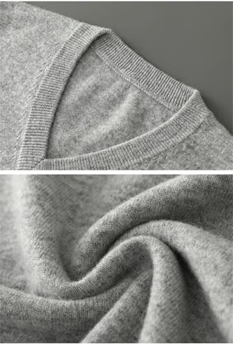 Mens Wool Sweater Vest V-Neck Loose Solid Color Sleeveless Knitted Vests Pullover Waistcoat Tops3