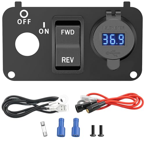 Plaque d'interrupteur à clé EZGO TXT avec double chargeur USB 9V-48V pour voiturette