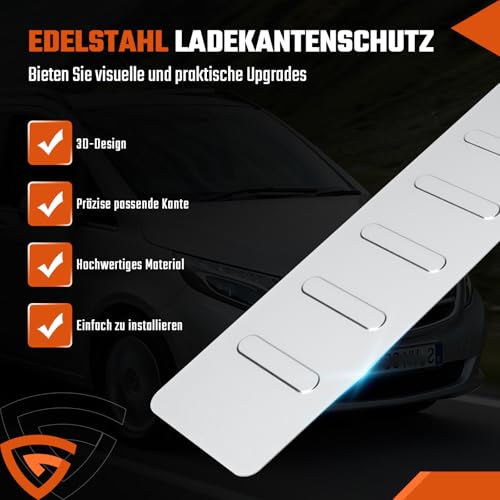 GEARMONSTER Edelstahl Ladekantenschutz kompatibel für Vito und V-Klasse W447 ab 2014, Glänzend