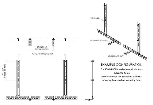 Avf Eak90-E Soundbar Mount For Mounting Soundbar Above Or Below Tv, Black #TOP5