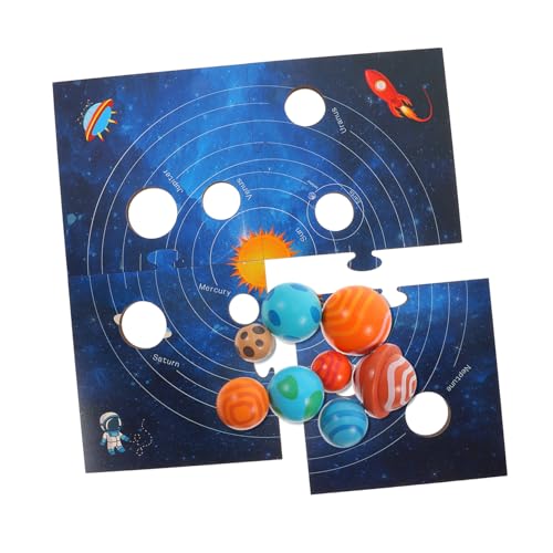ibasenice Juguetes Cognitivos Planetarios Astronomía para Juguetes De Aprendizaje Temprano Educación Infantil Juguetes De Aprendizaje para Pequeños Rompecabezas Decoración Modelo del