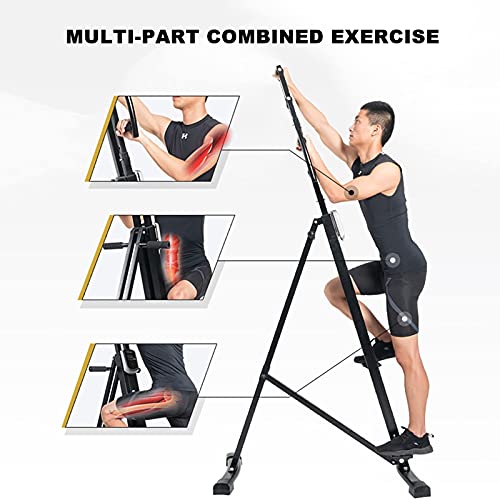 Image of Home Vertical Climber, Folding Exercise Climbing Machine with 4 Height Adjustable and Digital Monitor for Home Body Tra